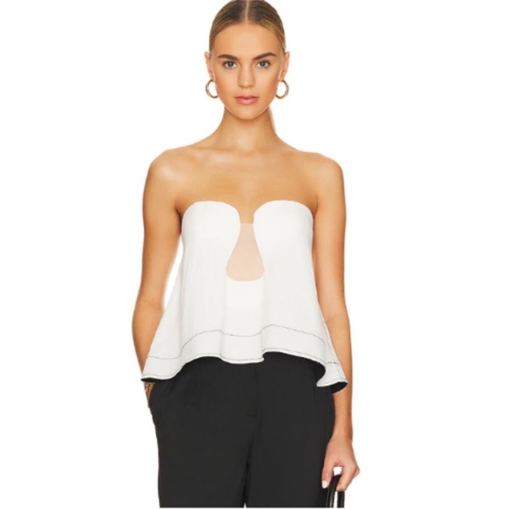 L’Academie Vera Top in White- XS